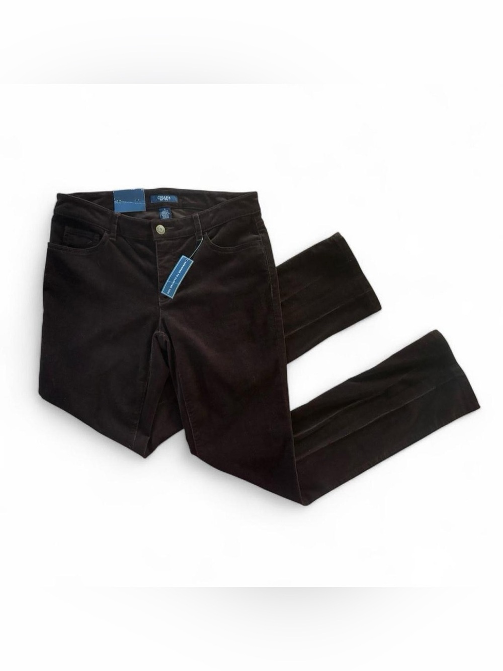 New Chaps Dark Brown Slimming Fit Velvet Pants 4 Classic workwear office chic